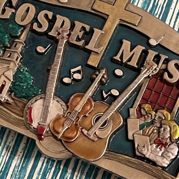 Silver Creek Collection Leather/Snake Skin Silver Buckle Belt - Picture 12 of 16